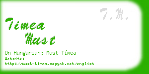 timea must business card